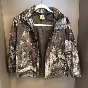 Boys Camo Hooded Hunting Jacket